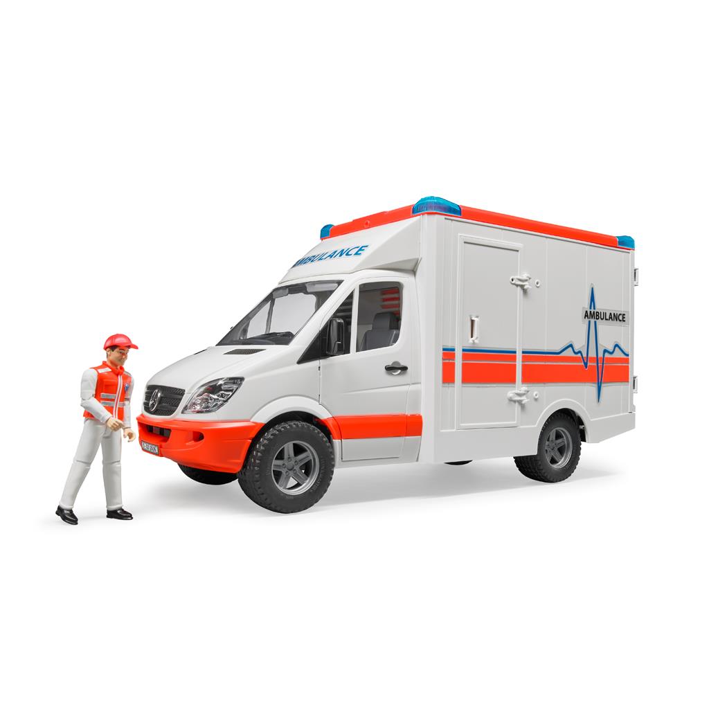 bruder 02536 mb sprinter ambulance with driver