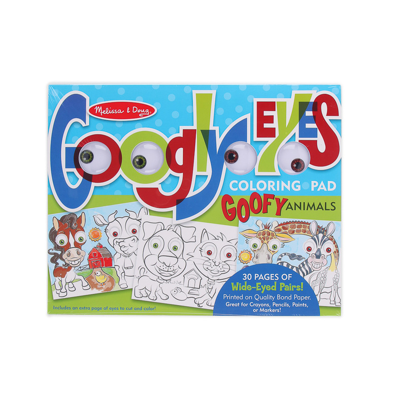 Googly Eyes Coloring Pad - Goofy Animals - Raff and Friends